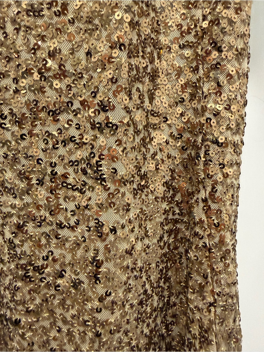 Badgley Mischka Gold Sequin Long-Sleeve Midi Dress - Picture 11 of 16